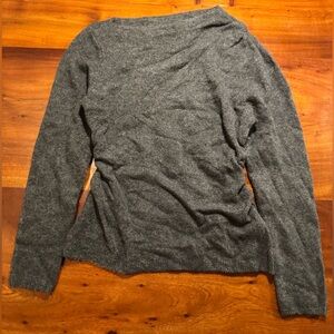 Abercrombie & Fitch Women’s Gray Ruched Sides Wool Acrylic Blend Sweater Sz M